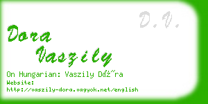 dora vaszily business card